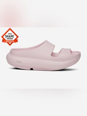 OOFOS Two Strap Sandal Light Pink Double Strap Slide Clog